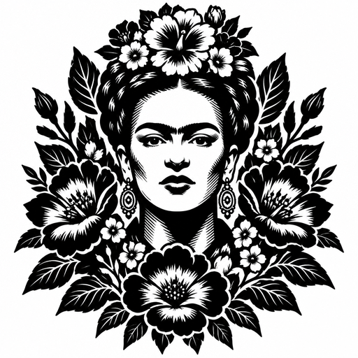 frida kahlo ausgebreitete blüten das gesicht klar 